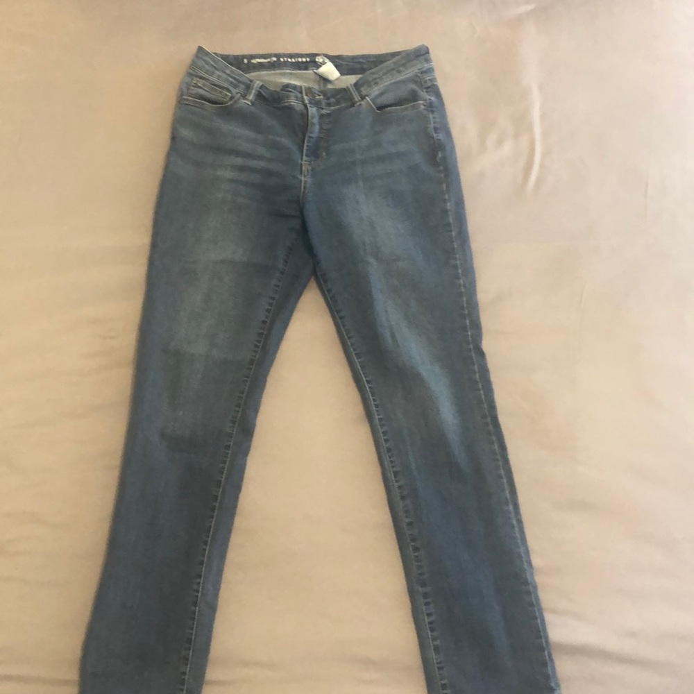 Midwash straight leg jeans